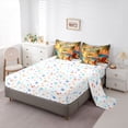 thumbnail image 5 of Castle Fairy Vintage Surfboard Sign King Bedding 7pcs,Sunset Palm Coastal Landscape King Bed in a Bag,Orange Sand,Reversible, 5 of 7