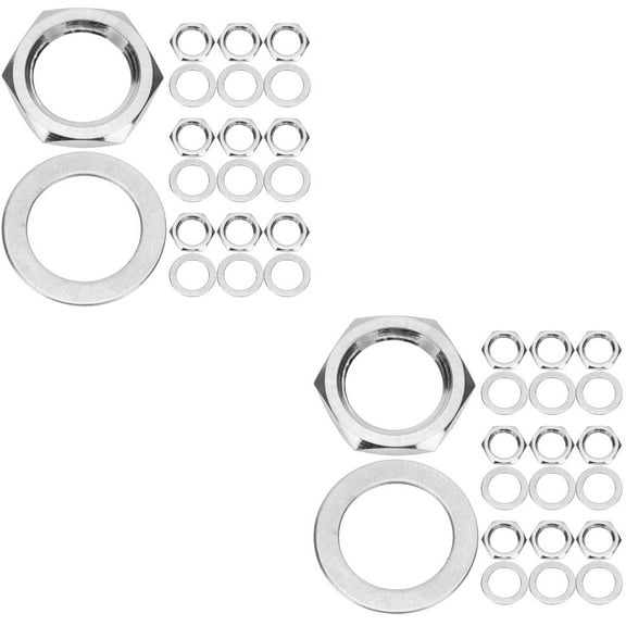 20 sets  of Jack Socket Connector Nuts Washers Electric Guitar Replaceable Parts