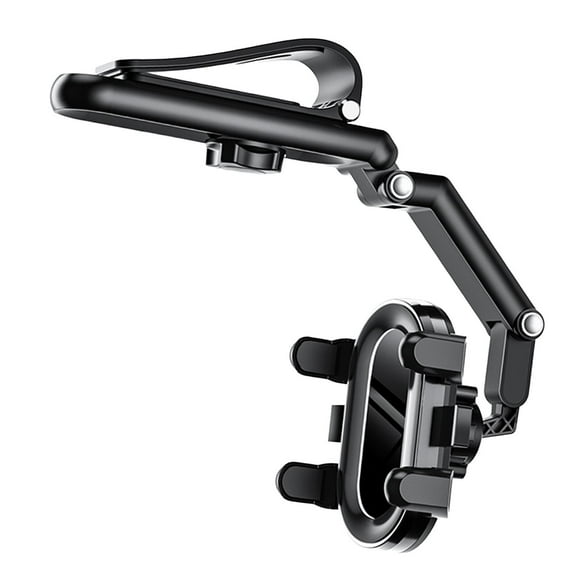 Soporte para teléfono con visera solar para coche, soporte para teléfono para coche, accesorios para coche, soporte portátil negro