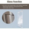 thumbnail image 2 of 56-60" W x 76" H Shower Door, Double Sliding Frameless Shower Door with Premium 3/8 Inches (10mm) Thick SGCC Tampered Glass, Soft Close, Explosion-Proof Film, 2 of 9