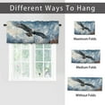 thumbnail image 6 of Eagle Printed Window Curtains Valances Flying Bird Winter Forest Wildlife Animal Rod Pocket Window Valance for Living Room Bathroom Bedroom Kitchen 54 by 18 in, 1 Panel, 6 of 6