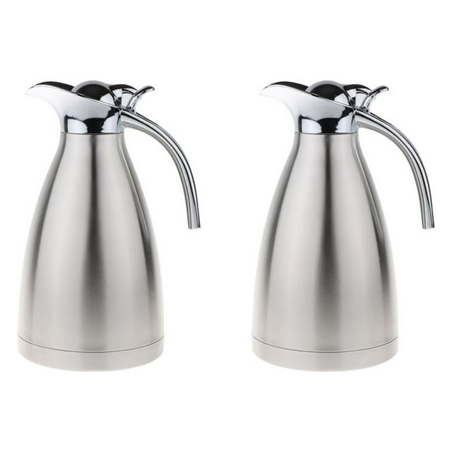 Abbracc 2Pcs 1 . 5L Stainless Vacuum Insulated Carafe / Coffee Carafe w /
