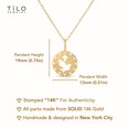 thumbnail image 4 of Tilo Jewelry 14K Yellow Gold Dove Cross Christian Pendant Charm Necklace for Women & Unisex | 18 Inch Cable Chain, 4 of 11