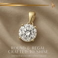 thumbnail image 4 of Round Cut Solitaire Moissanite Pendant - Dangle Bail, 4 of 7