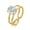 Gold, variant on 2 Carat Oval Moissanite Rings for Women S925 Sterling Silver Gold Engagement Ring D Color VVS1 Clarity Diamond Wedding Rings for Bridal