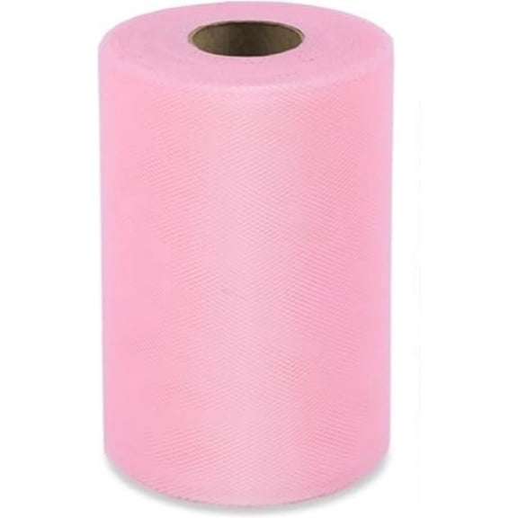 Pink Tulle Fabric Roll Soft Spool for Weddings, Parties, Birthdays 100 Yards