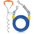 thumbnail image 1 of Cable de amarre para perros Petbobi de 9 m con estaca de 42 cm, azul, 1 of 6