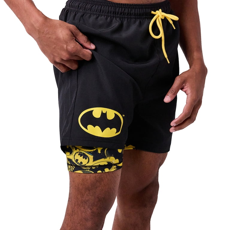 Batman Logo Men's Black Gym Pajama Shorts-Medium - Walmart.com