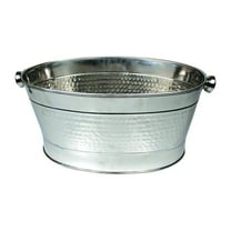 19.29 x 10.24 in. Stainless Steel Hammered Party Tub