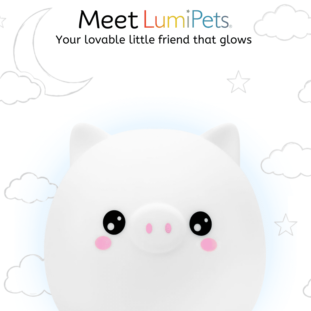 LumiPets&reg; Kawaii Pig - Children's Nursery Touch Night Light