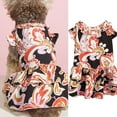 thumbnail image 1 of Visland Pet Clothes Wrinkle-free Comfortable Universal Retro Print Dog Cat Dress for Spring, 1 of 8