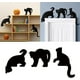 thumbnail image 2 of 3 piezas de decoración de gato de Halloween, silueta de gato de madera, letrero colgante de gato de Halloween, recorte de gato, decoración de puerta de madera para decoraciones de puerta de fiesta fam, 2 of 7