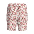 thumbnail image 2 of Lsque Rose Flowers Mens Sleep Pajama Shorts,Short Pajama Pants, Cotton Ultra-Soft Knit-Small, 2 of 9