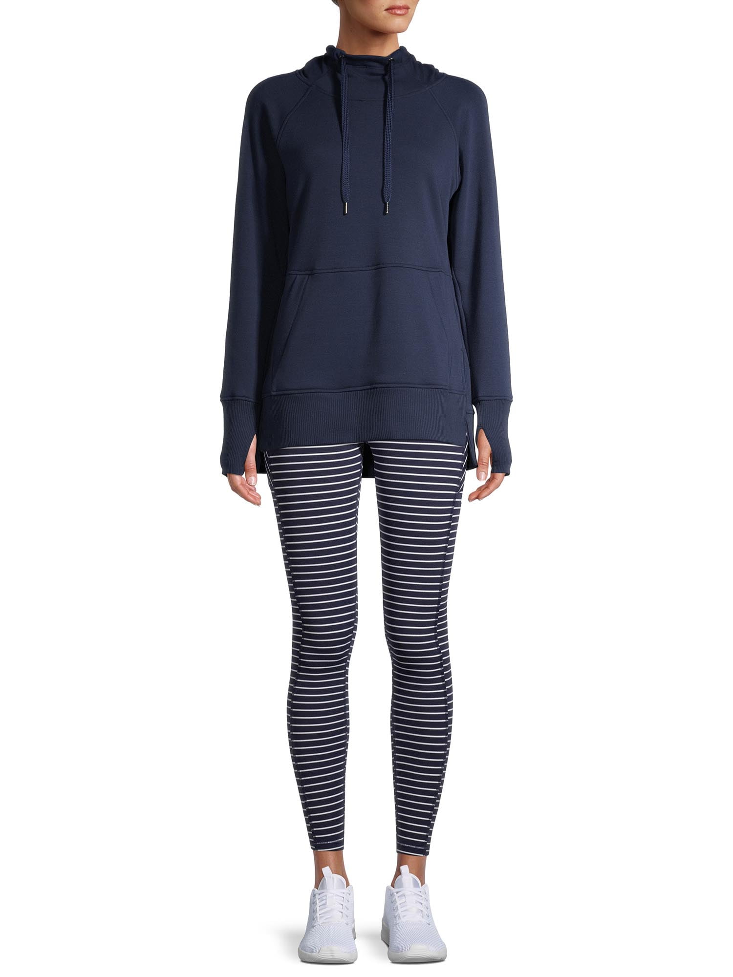 athletic works women's athleisure plush moletom com capuz
