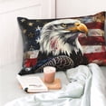 thumbnail image 4 of Salouo Retro American Eagle A Pattern Pillow Cases,1PC Pillow Covers with Envelope Closure Decorative Pillow Case for Bed Couch,Pillows Not Included-14"x20", 4 of 6