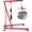 1.5T Red/Lever, variant on 3000 LBS Hydraulic Engine Hoist with Lever 1.5-Ton Telescoping Boom Shop Crane 4-Position Arm and Casters for Garage and Warehouse
