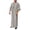 B-Grey, variant on SIYUDAN Thobe for Men Kaftan Casual Long Sleeve Mens Summer Robes Embroidered Casual Muslim Gown Green Robe Men