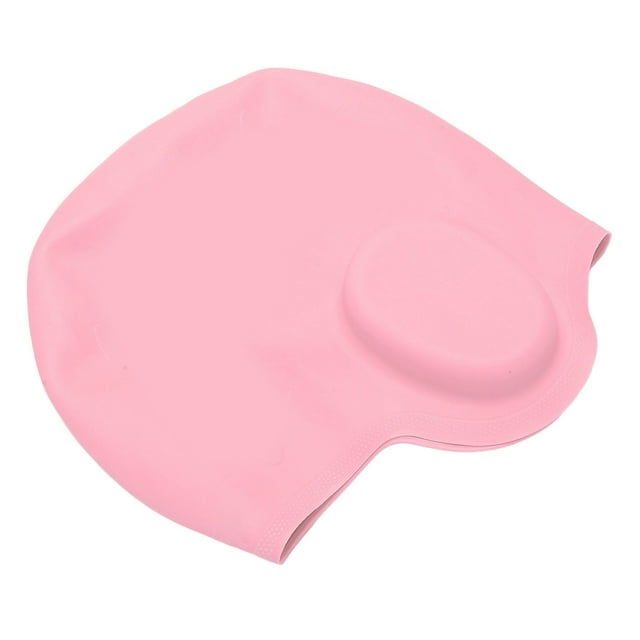 Natation pour Enfants, Garde les Cheveux Imperméables Bande Verticale Texture Intégrée Structure en Silicone pour Piscine Blanc, Bleu, Rose