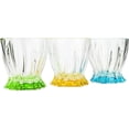thumbnail image 2 of 9 Oz Classic Whisky Scotch Glasses with Multi Colored Base, Wedding Gift Whiskey Tumblers, Cognac Glasses, 6-Piece Set, 2 of 2