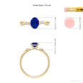 thumbnail image 5 of ANGARA Lab Grown Nature Inspired Blue Sapphire Engagement Ring for Women in 14K Yellow Gold (Size-7x5mm) | September Birthstone, Anniversary, Jewelry Gift for Women | Lab-Grown Blue Sapphire Ring, 5 of 8