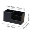 thumbnail image 3 of Leather Desk Organizer with Flannel Lining | Multi-Functional Stationery & Makeup Storage Box | Pen Holder for Office & Home Decor | 7.87 x 3.66 x 4.33 Inches, 3 of 3