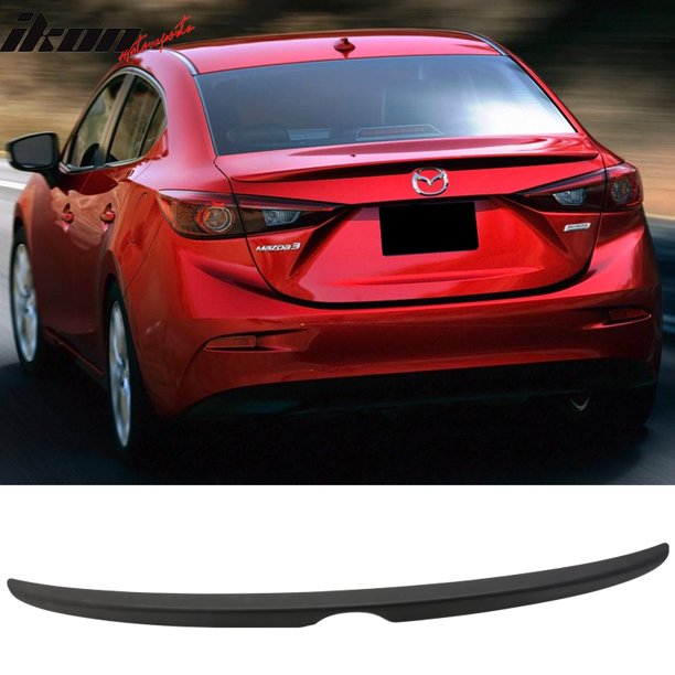 Matte Black Compatible with 1418 Mazda 3 Mazda3 4Dr Sedan Flush