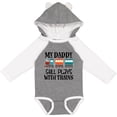 thumbnail image 3 of Inktastic Daddy Still Plays with Trains Boys or Girls Long Sleeve Baby Bodysuit, 3 of 5