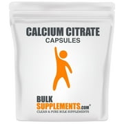 BulkSupplements.com Calcium Citrate Capsules - Vegan Calcium Supplement - Bone Strength Supplement (100 Capsules - 25 Servings)