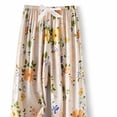 thumbnail image 4 of DeHolifer Pants for Women Cotton Floral Printed Elastic Casual Wide Leg Summer Full Length Pants with Pocket Multicolor Free Size, 4 of 5