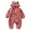 Pink, variant on Ulitacool Toddler Boys Onesies Fall Winter Baby Long Sleeves Cartoon Ears Footed Hooded Zipper Romper Warm Footie Jumpsuit Sleeper Pajamas Outfits Lovely Boy Clothing 12-18 Months Beige