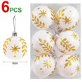 thumbnail image 3 of Bolas de Navidad pintadas y galvanizadas, colgantes para árbol de Navidad, adornos de bolas para Navidad, Año Nuevo, decoración del hogar, juguetes para niños, regalos, 3 of 5