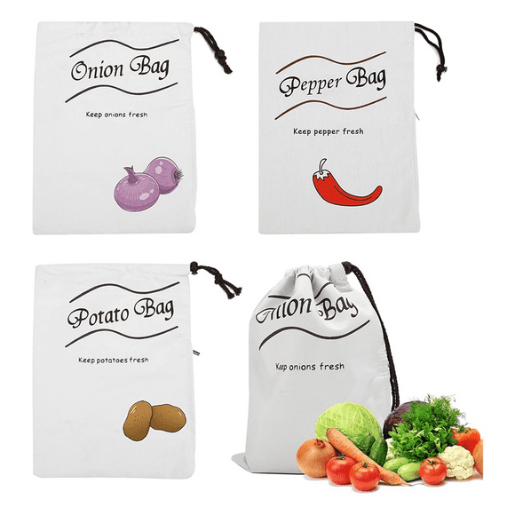 Potato and Onion Storage Bag Drawstring Bag Potato Pepper Storage Bag