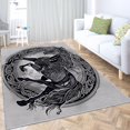 thumbnail image 3 of Celtic Style Area Rug Line Art Horse 5x8ft Non-Slip Carpet, Printed Pattern Carpet for Living Dining Room Dorm Room Bedroom Home DéCor Washable Rugs, 3 of 8