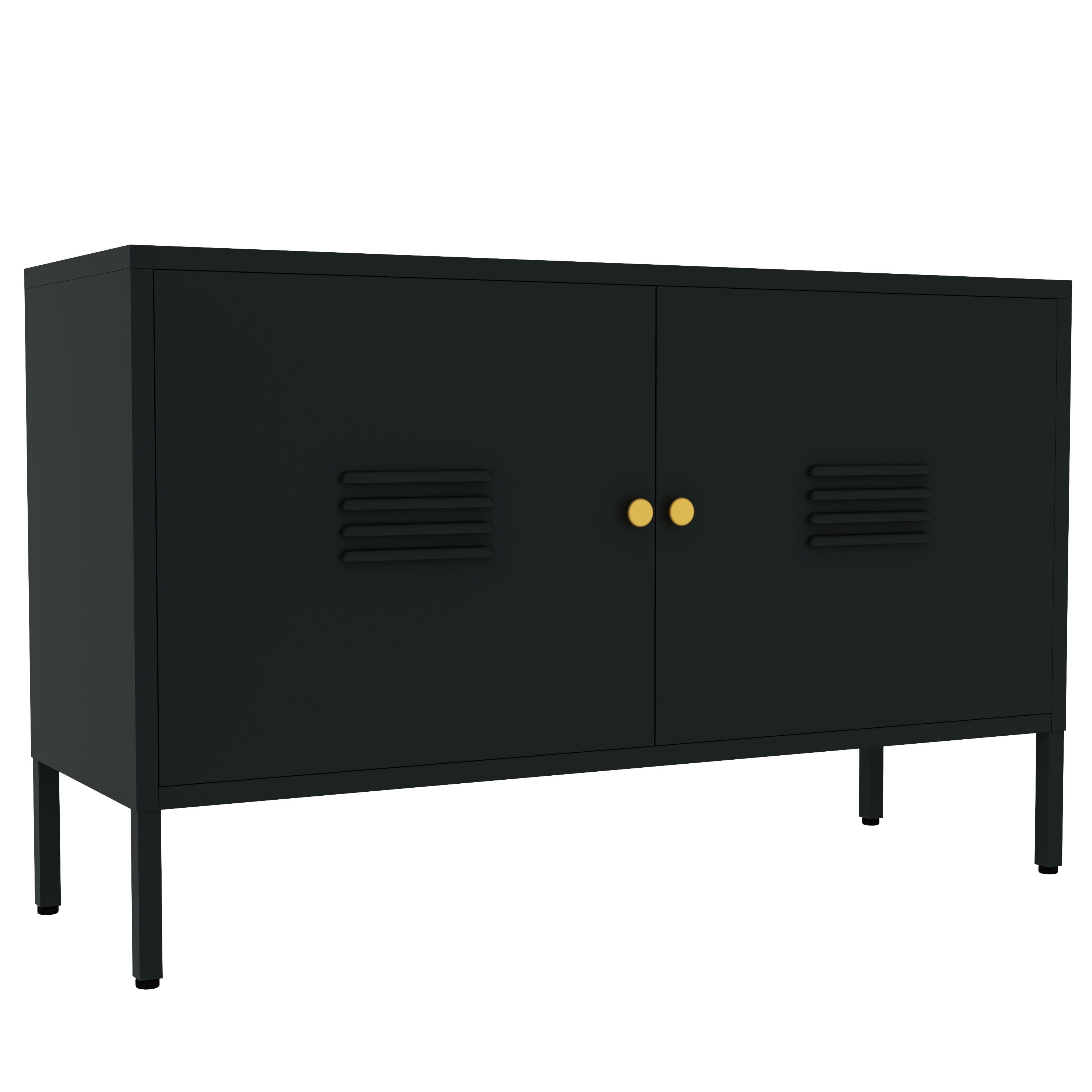 Metal Accent Storage Cabinet for Bed Room,Living Room,Home,Hotel,Office,Garage,2-Tier, Removable Shelf