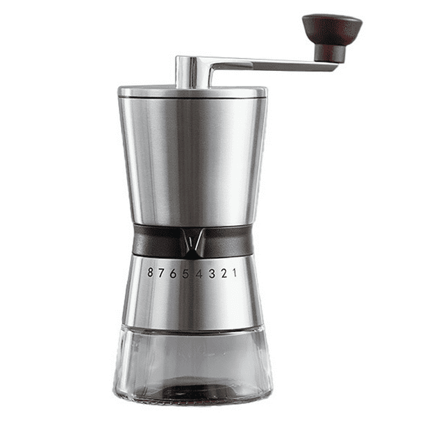 Molinillo de café manual con ajustes externos, molinillo cónico de cerámica y cuerpo de acero inoxidable resistente al agua, molinillos de café portátiles pequeños para prensa francesa, espresso,