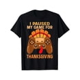thumbnail image 2 of 100% Cotton S-XXXL Black Happy Thanksgiving Gaming Fall Turkey Gamer Men Themed T-Shirt, 2 of 6