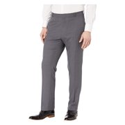 Perry Ellis Portfolio Big & Tall Modern Fit Performance Pants Charcoal