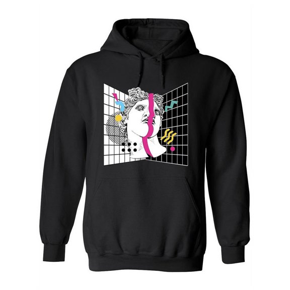 Apollo Face Statue Retro Style Hoodie Women -Image by Shutterstock, Female XX-Large