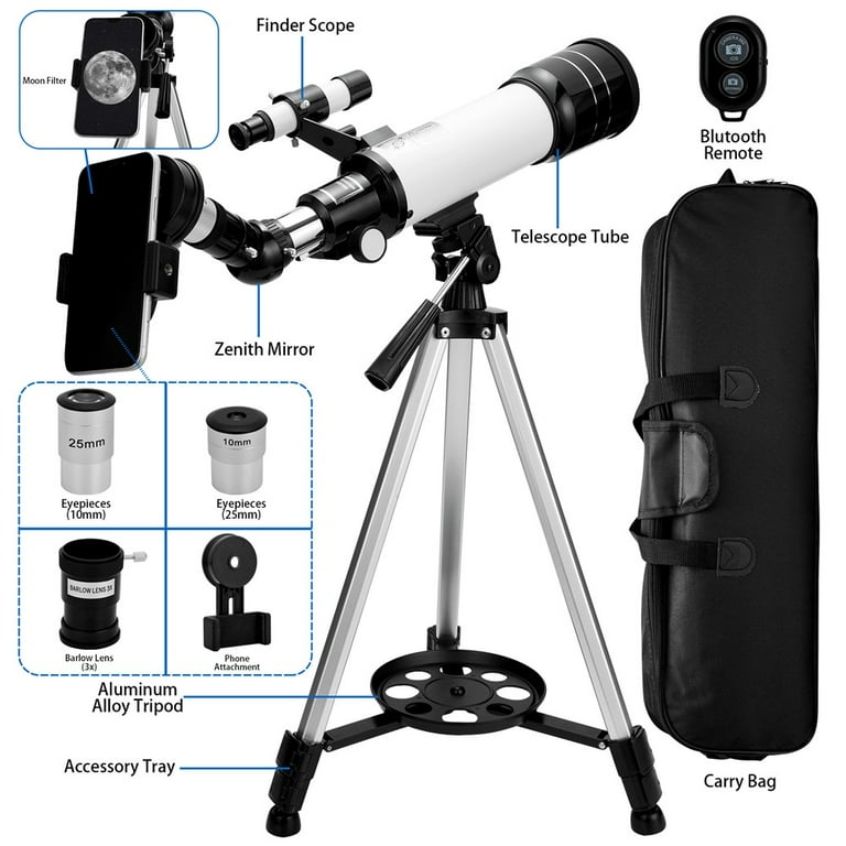 Telescope 80mm Aperture 400mm, Astronomical Portable Refracting ...