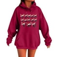 thumbnail image 1 of WILLBEST Sudadera de Mujer, Estilo Casual de Invierno, con Estampado Navideño Del Alfabeto, Cordón Ajustable, Bolsillo y Manga Larga Chica​​, 1 of 4
