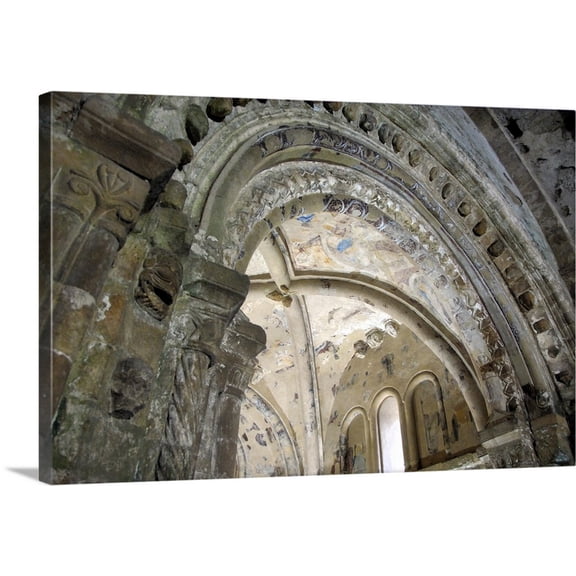 Great BIG Canvas | "Ireland, Cashel. Rock of Cashel, Spot where St. Patrick preached, colorful frescos" Canvas Wall Art - 36x24