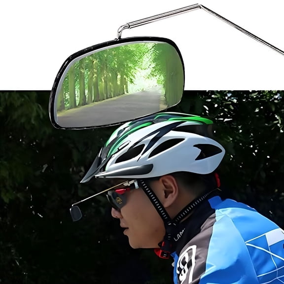 LADYGYM 360 Degree Adjustable Helmet Mount Bicycle Mirror, Black