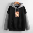 thumbnail image 1 of ICHUANYI Clearance Women's New Fall And Winter Color Blocking Long-sleeved Hooded Loose Large Size Casual Sweater Women ICHUANYI "ICHUANYI", 1 of 3