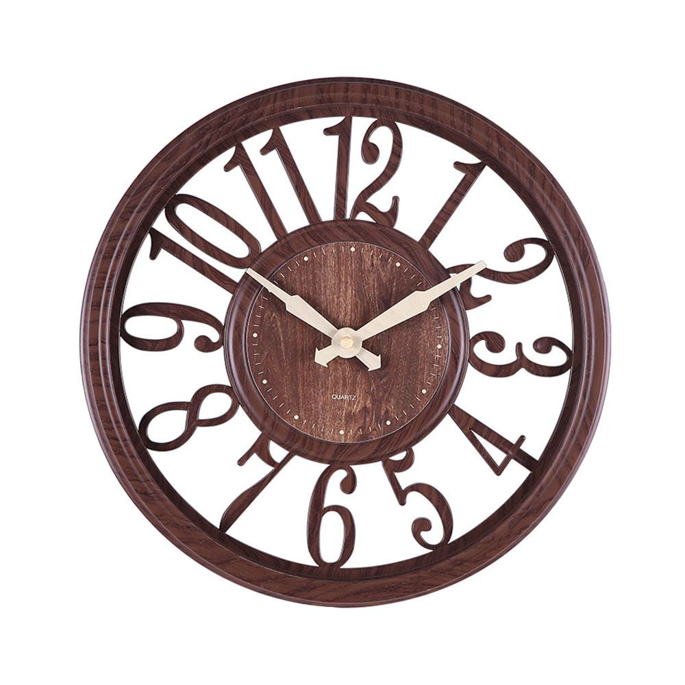Nordic 12inch Minimalist Kitchen Battery Powered Hollow Wall Clock Home