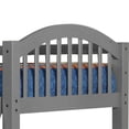 thumbnail image 3 of Benjara Arch Design Wooden Twin Over Twin Bed with Slatted Headboard, Gray, 3 of 5