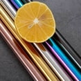 thumbnail image 4 of Ludlz Reusable Stainless Steel Straws Bent Reusable Straws Eco Friendly Extra Long Metal Straws Drinking 7Pcs Reusable Stainless Steel Straws Spoon Drinking Flatware with Cleaning Brush, 4 of 8