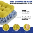 thumbnail image 4 of XIECUVA Chair Cushions for Dining Chairs, Set of 4, Memory Foam Kitchen Chair Cushions with Quilted Non-Slip Rubber Backing, 15.5" x 15.5" x 3.5", Ginger Yellow, 4 of 8