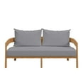 thumbnail image 5 of Modway Brisbane Teak Wood Outdoor Patio Loveseat in Natural Gray, 5 of 8