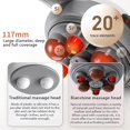thumbnail image 2 of 3D Shiatsu Tummy Massager for Relaxation, Cordless Belt with Bi-Directional Kneading and Red Light, 2 of 8