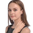 thumbnail image 3 of 1pair Dumbbell Earrings: Get Ready to Turn Heads with These Stylish Round Studs!, 3 of 4